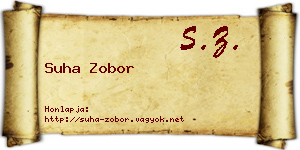 Suha Zobor névjegykártya